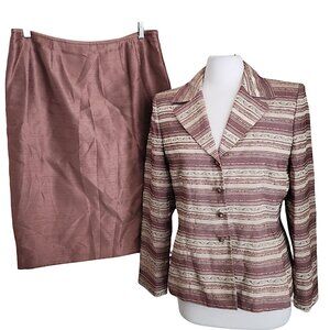 Kasper Women's Skirt Set in Mauve and Cream